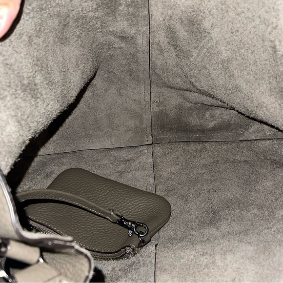 Rebecca Minkoff Grey Pebble Leather Hobo Shoulder Bag - Picture 6 of 7